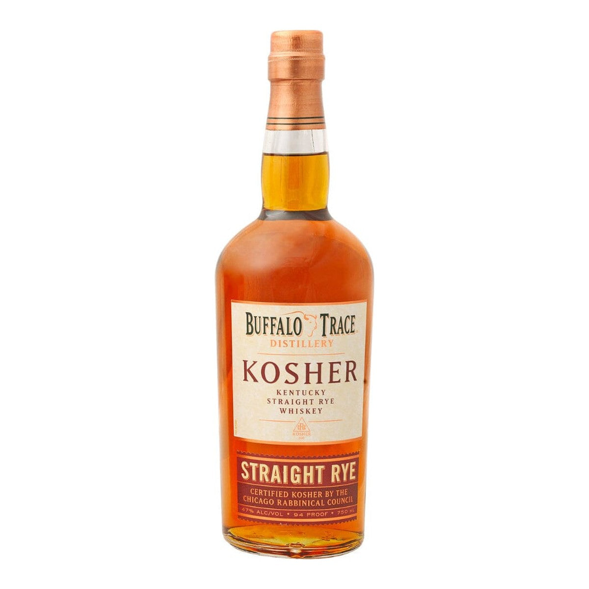Buffalo Trace Kosher Straight Rye 750ml