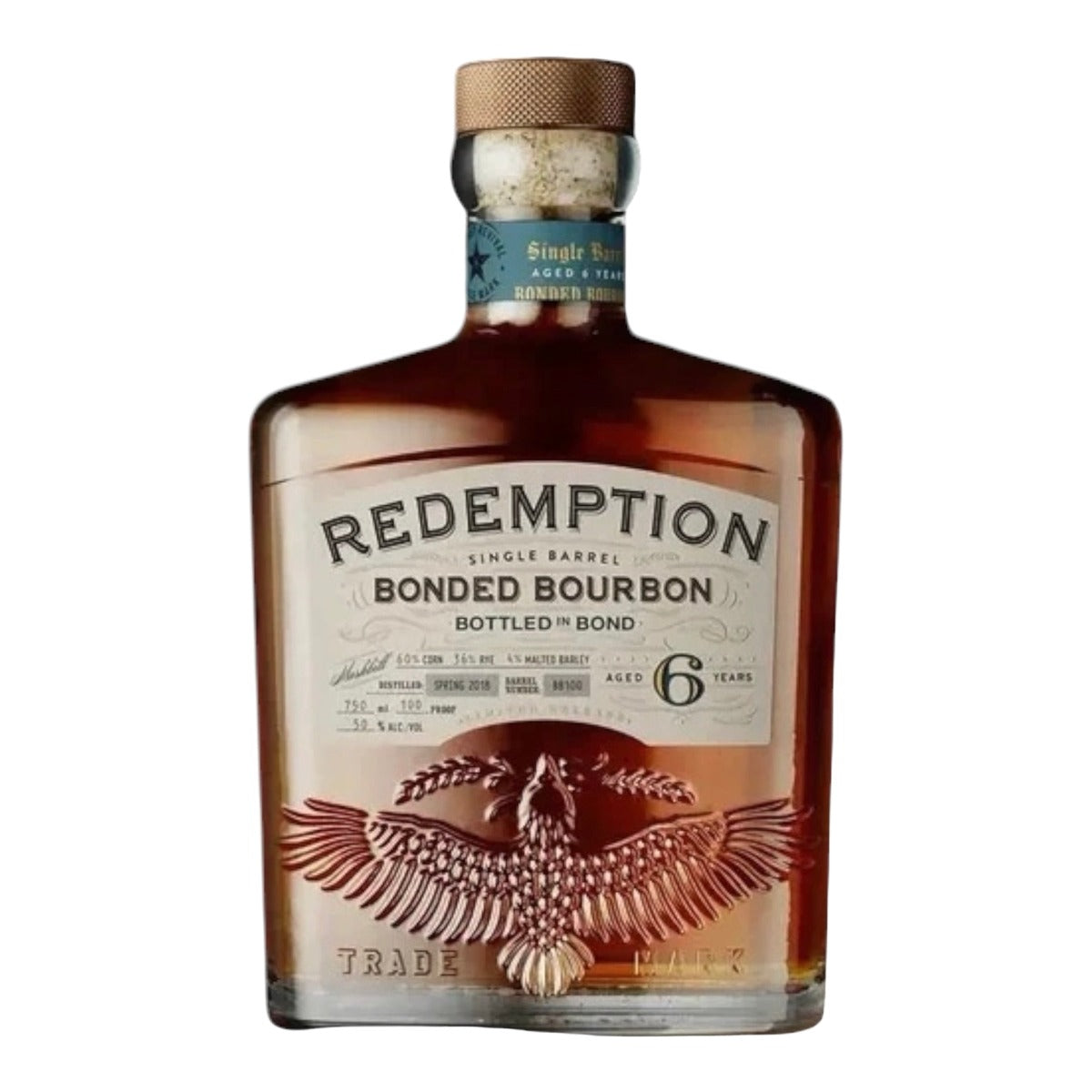 Redemption Single Barrel Bonded Bourbon 6 Year 750ml