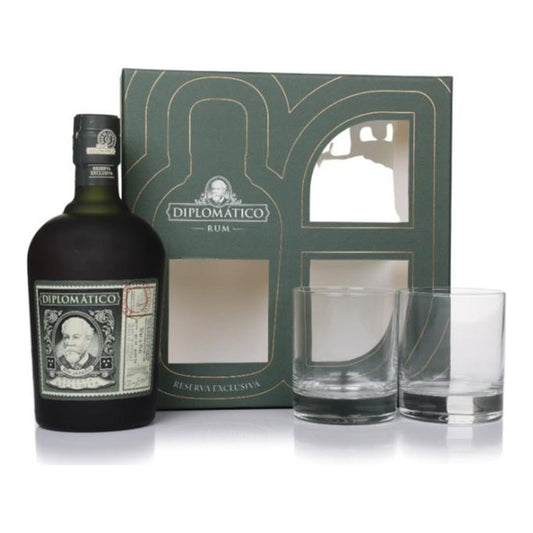 Diplomático Reserva Gift Set with 2 Glasses 750ml