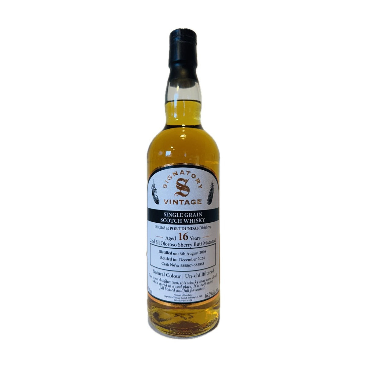Signatory Vintage Port Dundas 2008 16 Year Single Grain Scotch Whisky 700ml