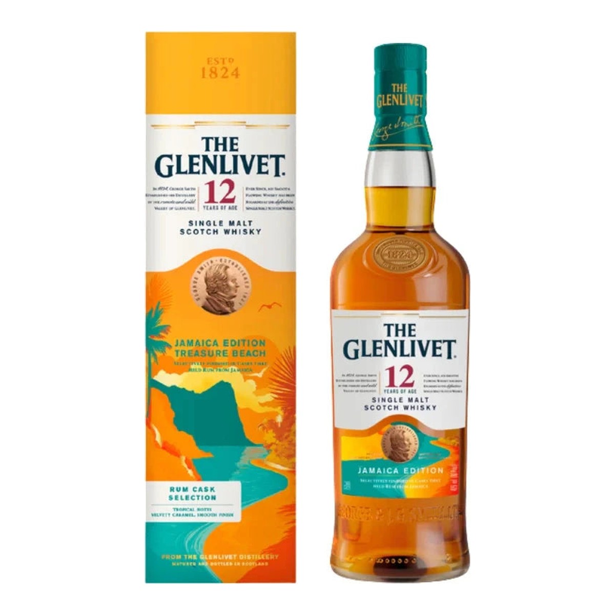 Glenlivet 12 Year Rum Cask Single Malt Scotch 750ml