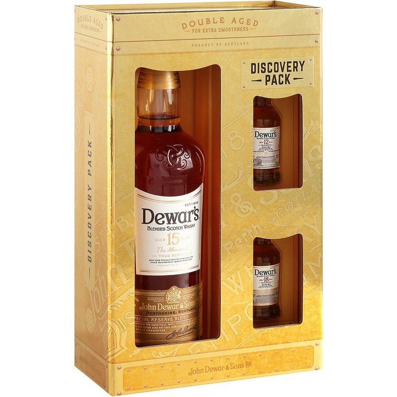 Dewar's 15 Year Gift Set with 2x50ml 750ml