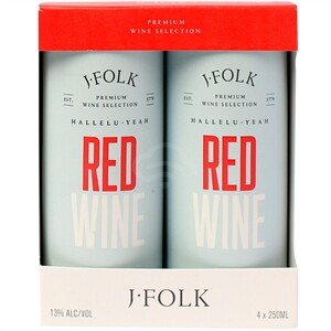 J. Folk Red Wine 4-Pack 250ml