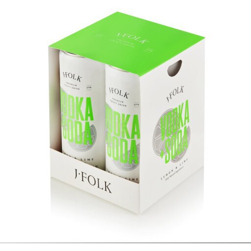 J. Folk Vodka Soda 4-Pack 250ml