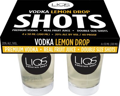 LIQS Vodka Lemon Drop 4 x 50ml