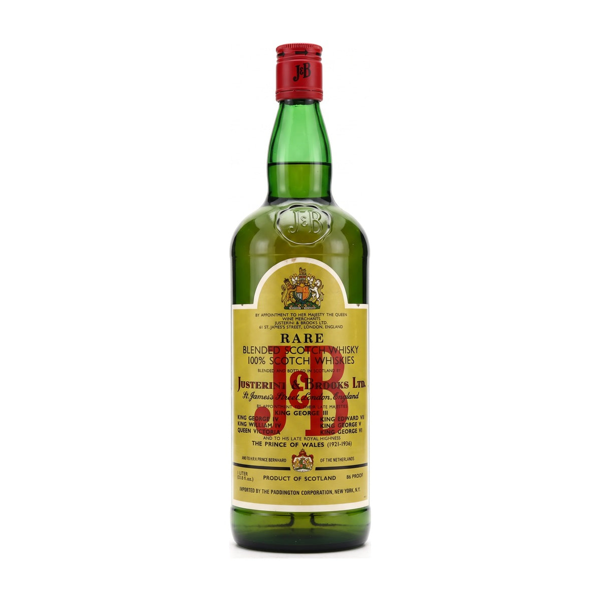 J&B Rare Blended Scotch Whisky 1990s Bottling 1L